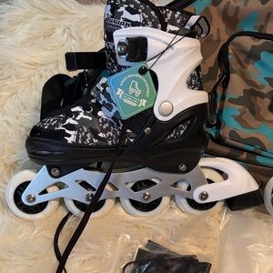 Kids Inline Skates - Black and White